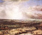 Philips Koninck An Extensive Landscape with a Hawking Party oil painting picture wholesale